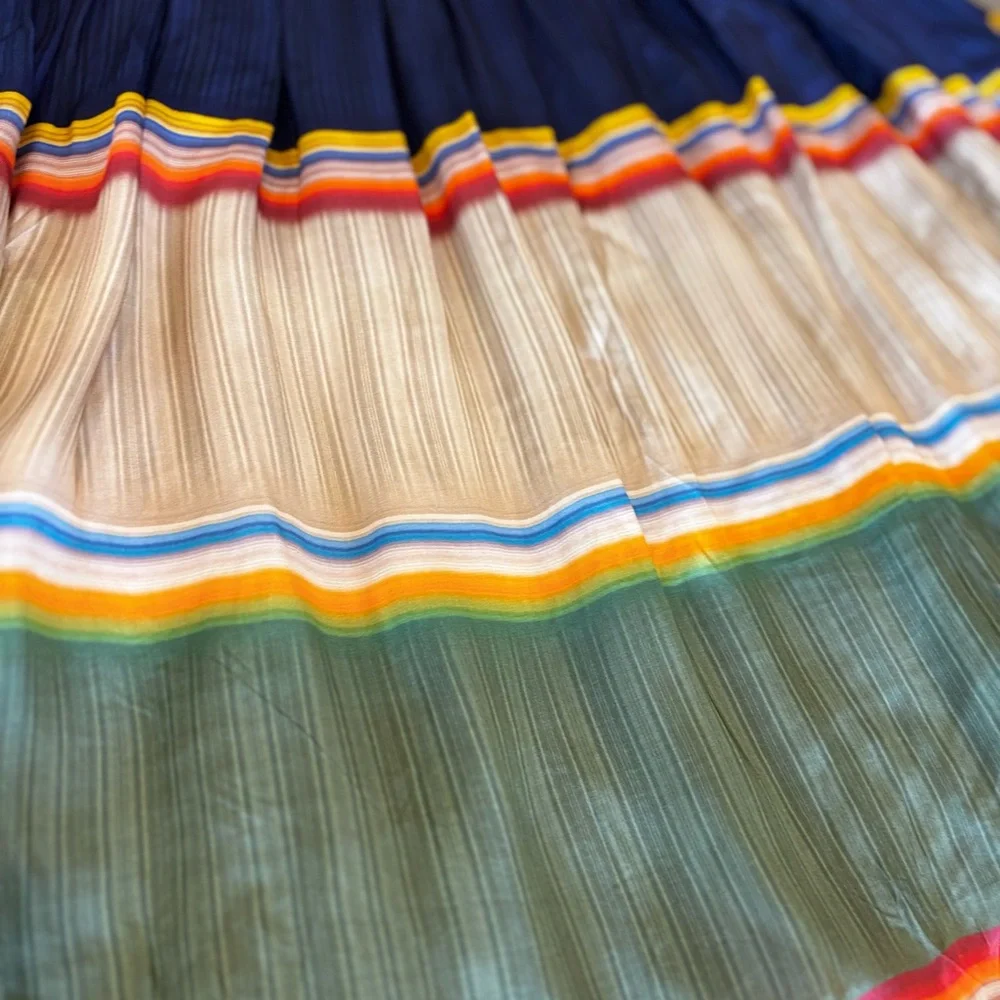 Tanvi Kedia V-Neck Colorblock Midi Dress –Anthropologie NWOT, Size Small - Picture 5 of 7